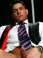 Mighty man with pants off playing with his meaty friend