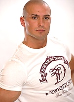 Bald muscle man naked