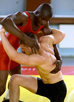 Ruggerbugger has horny private photos of French wrestler Victor Biscioni hanging with his buddies and modeling with his ass exposed.