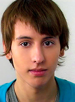 Cute gay boy Brent Lockhart shows his uncut dick