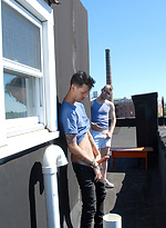 Hungry for cock, JT goes down on Andrew's spit slick dick!