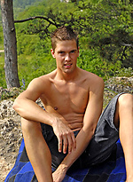 Chris posing outdoors