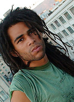 Long Haired Ebony Thin Guy With Black Dreads Beats Off