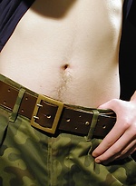 Sexy Adam Rogers peels off his camouflage pants.