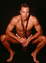 Hot boy shows his muscular body