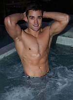 Muscle stud Walker shows his cock