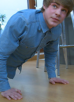 Young Straight Pup Archie is Becomming a Man, Slightly Hairy Nicely Muscled & Shoots Big!