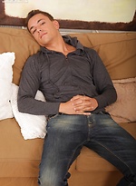 Carl Frost busts a massive nut onto his chest.