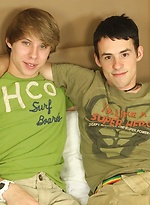 Twinks Jade and Maxx Halliwell fucking on the bed.