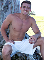 Hot muscle boy Tom shows his boner