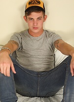 James Ryder stroking his long hard cock.