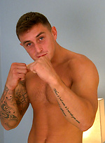 Muscular Straight Lad Max Undresses & Wanks his Big Uncut Cock