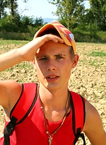 Sweet Twink Harry outdoor wanking