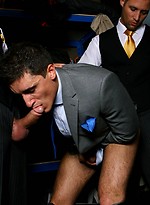 A pair of worthy boners stuck in one gay throat