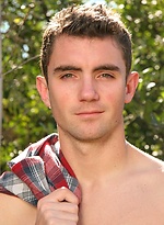 Jeffrey posing outdoors and gets naked