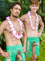 Jerkin' Best Bros: Fat Dick Jeffrey & Hapa Hawaiian Dad Akamai Work, Pee x2, and Shoot Loads Together in Hawaii!