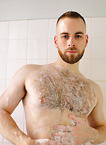 Sexy British boy Max Miller soaping up
