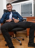 Submissive twink Tom Bacan gets dominated & fucked by his gay boss Daren D