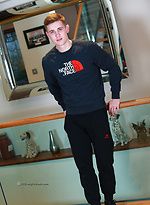 Young Straight Footballer Tanner Shows off his Lean & Toned Body