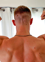 Young Muscular Rugby Hunk Shows off his Big Muscles & Massive Rock Hard Uncut Cock & Cums!