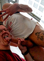 My huge mate Jamie stripping off