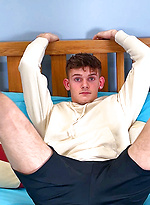 Young Straight Rugby Player Pumps his Tight Hole & Wanks his Uncut Cock & Squirts a Load of Cum!