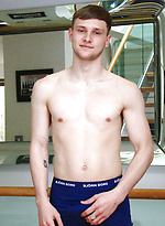 Straight Young Footballer Danny Davis Wanks his Big Uncut Cock & Shoots a Massive Load of Jizz!