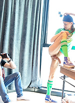 Hung Canadian Jamie Fawkes showing off his fat tool