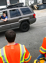 Two workers engage in a gay session where Axel sucks Will's dick